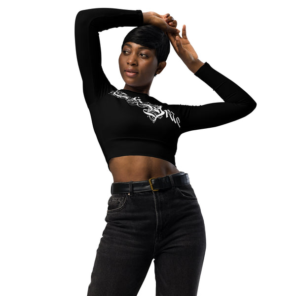 long-sleeve crop top